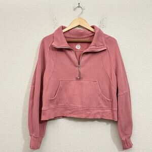 LULULEMON Scuba Oversized Sweatshirt Brier Rose Funnel Neck Half Zip